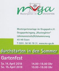 muga Gartenführung und Vortrag - Flyer